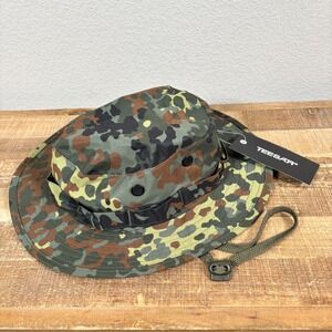 NEW Teesar Sturm European Military Surplus Boonie Hat Green Camouflage Mens L